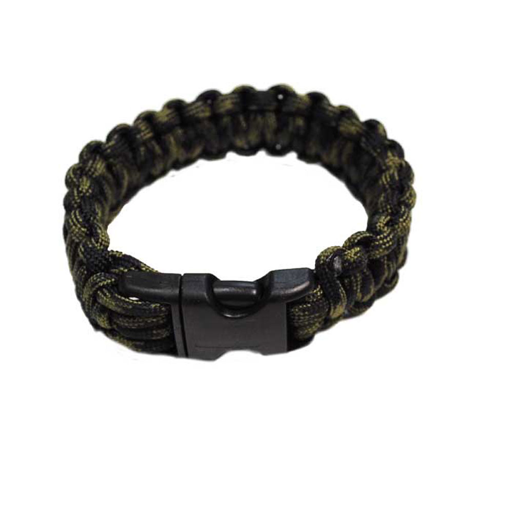 Bracelet paracorde Bulldog Tactical Vert et noir taille M